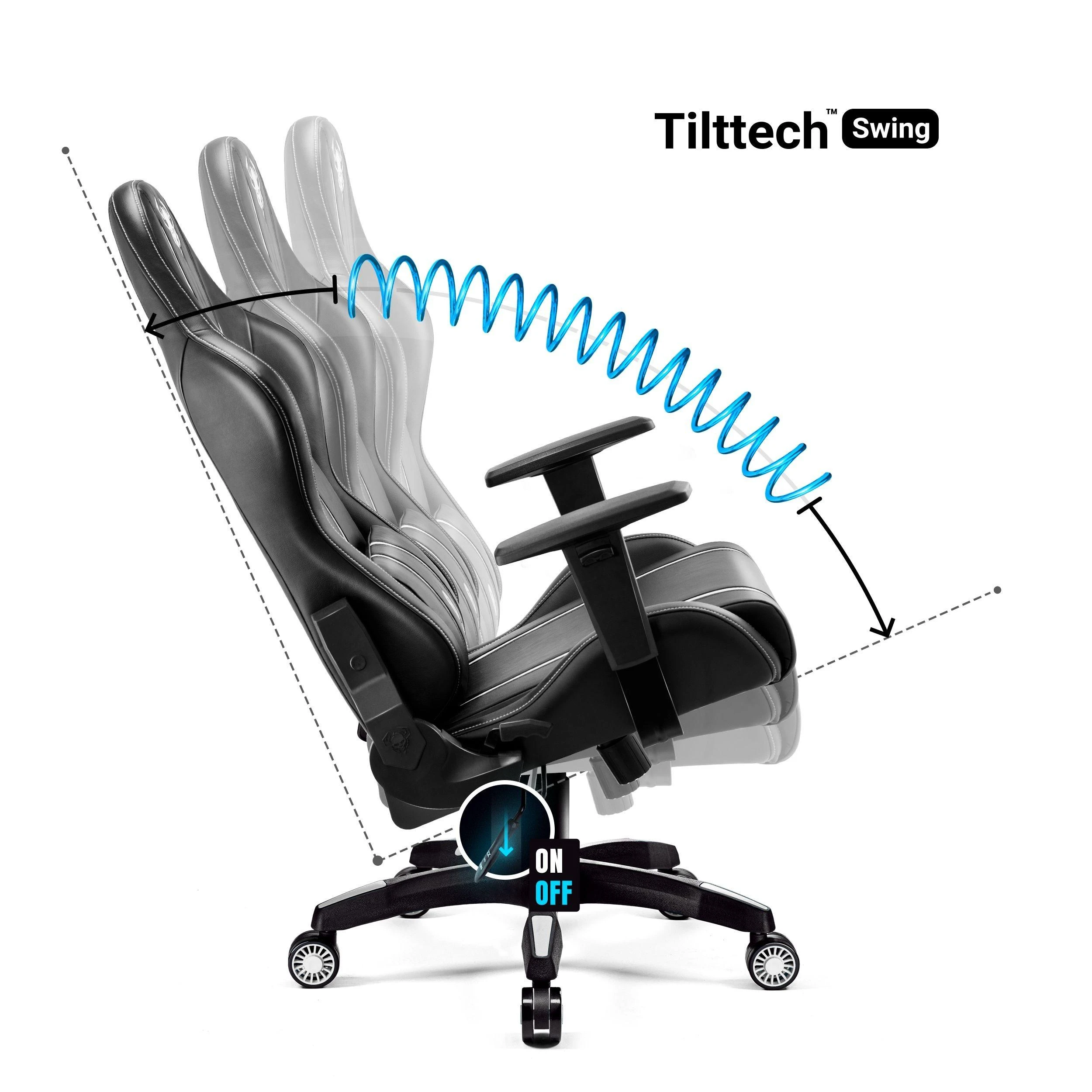 Žaidimų kėdė Diablo X-One 2.0 Gaming Chair King, Juoda-balta