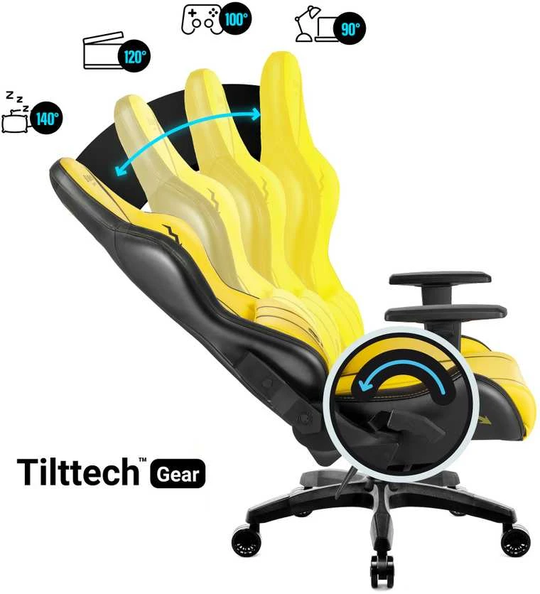 Diablo Chairs Diablo X-One 2.0 Normal Size Electric Geltona ergonominė kėdė