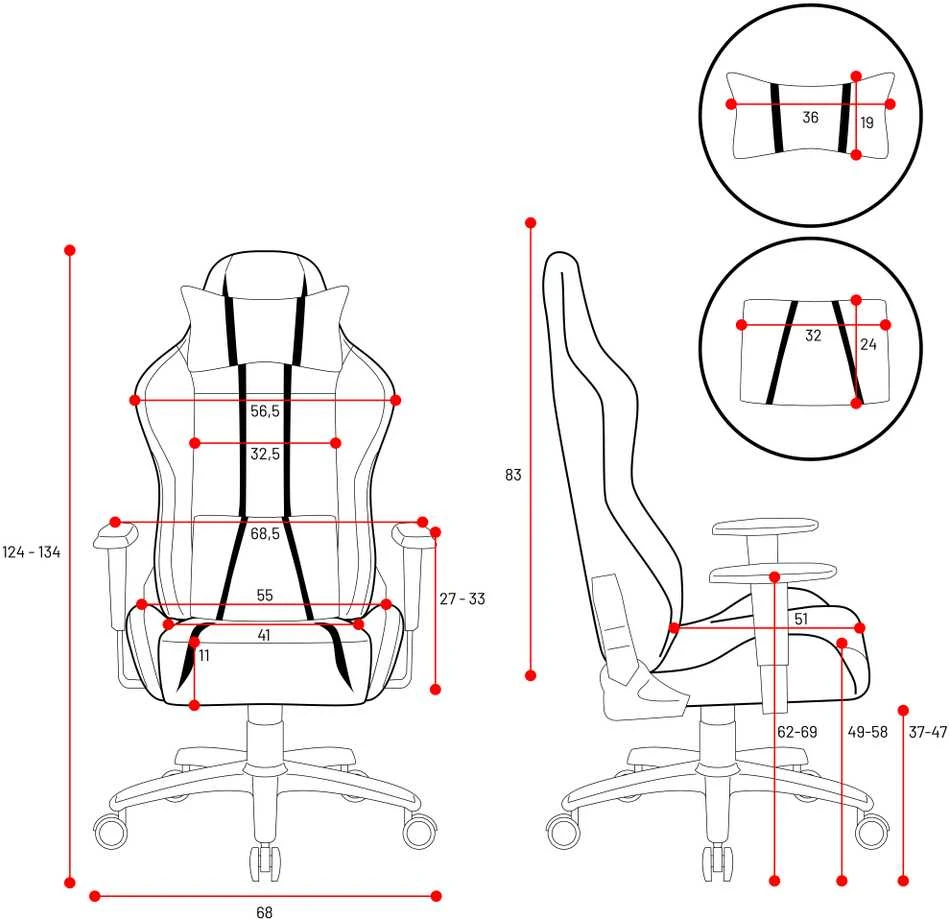 Žaidimų kėdė Diablo X-One 2.0 Gaming Chair Normal, Juoda-mėlyna