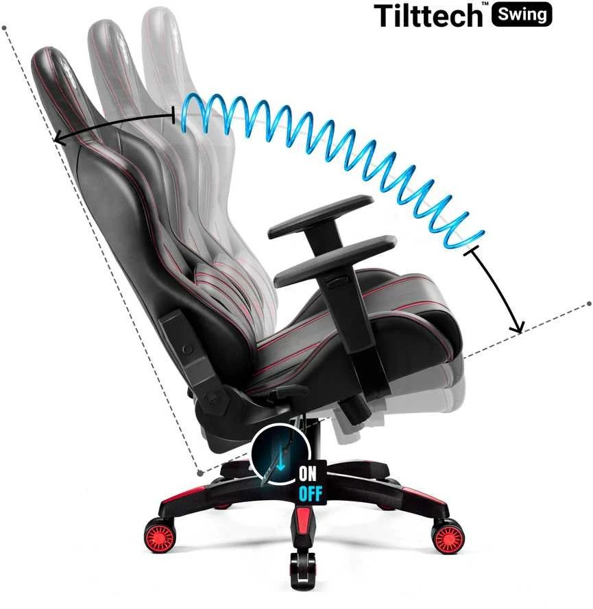 Diablo Chairs Žaidimų kėdė Diablo X-One 2.0 Gaming Chair Normal, Juoda-raudona