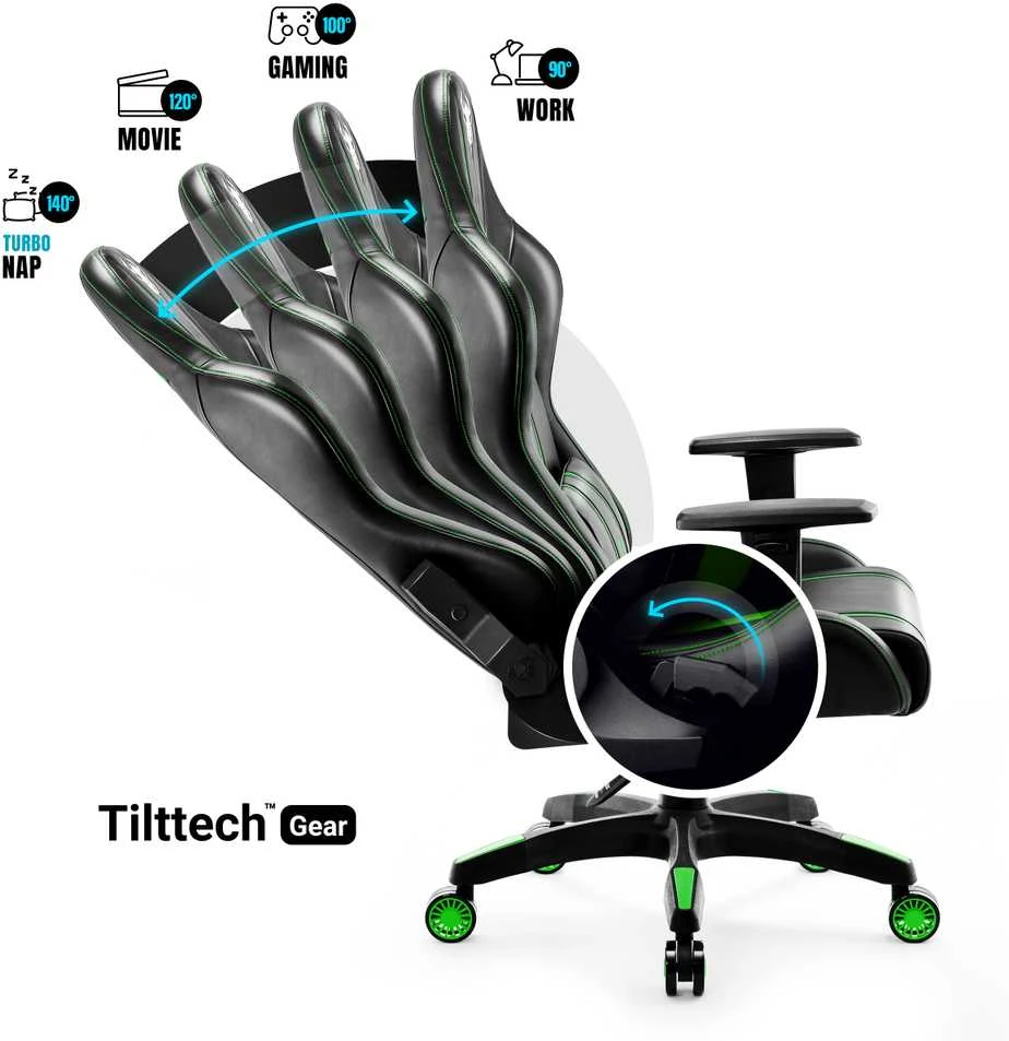 Diablo Chairs Žaidimų kėdė Diablo X-One 2.0 Gaming Chair Normal, Juoda-žalia