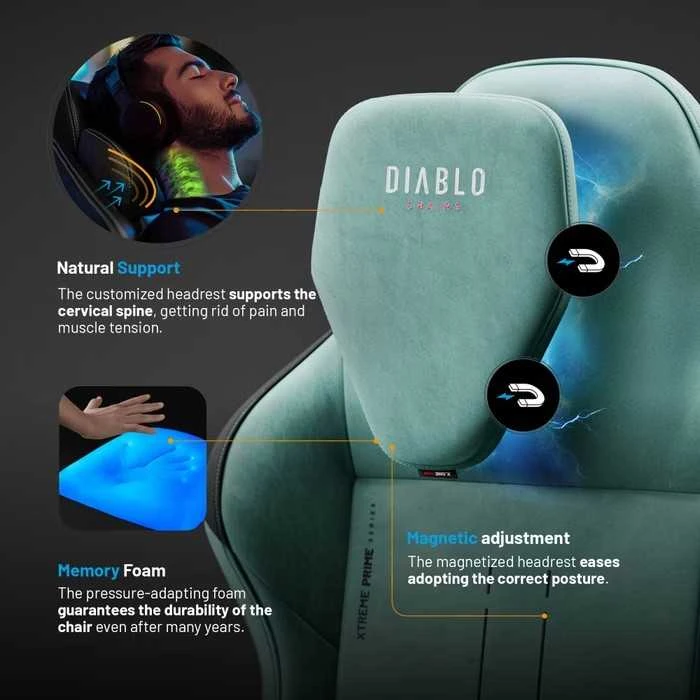 Diablo Chairs Diablo X-One Prime Normal Size - Mystic Mint ergonominė kėdė