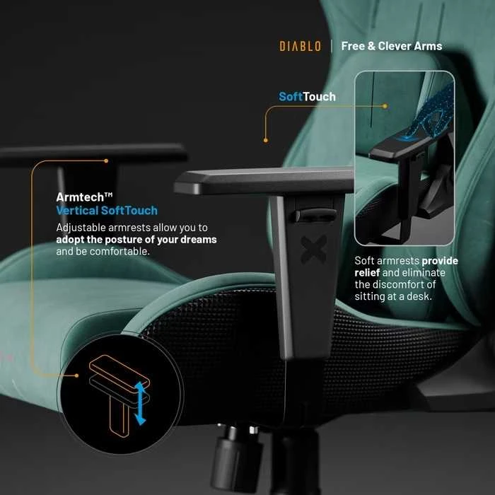 Diablo Chairs Diablo X-One Prime Normal Size - Mystic Mint ergonominė kėdė