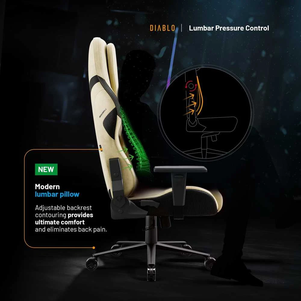 Diablo Chairs Diablo X-One Prime Normal Size - Broken Gold ergonominė kėdė