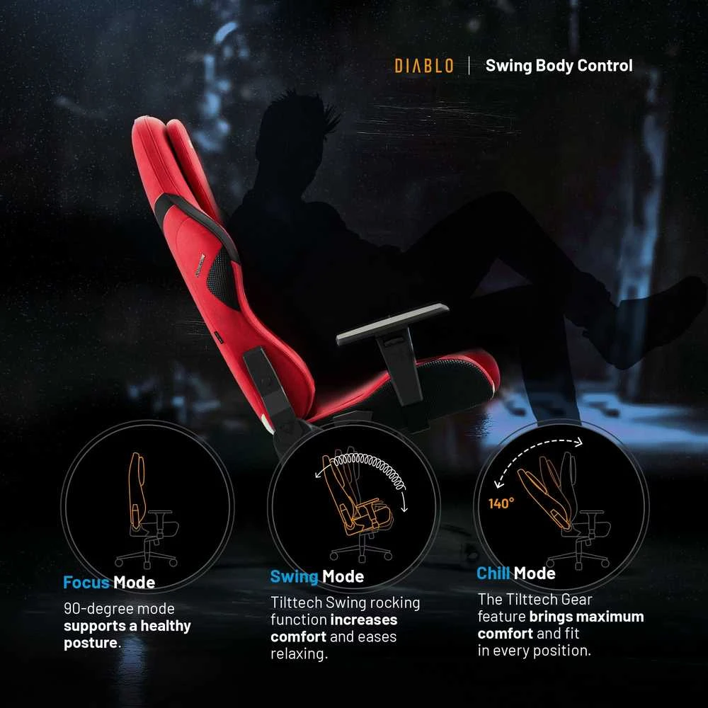 Diablo Chairs Diablo X-One Prime Normal Size - Bloody Mary ergonominė kėdė