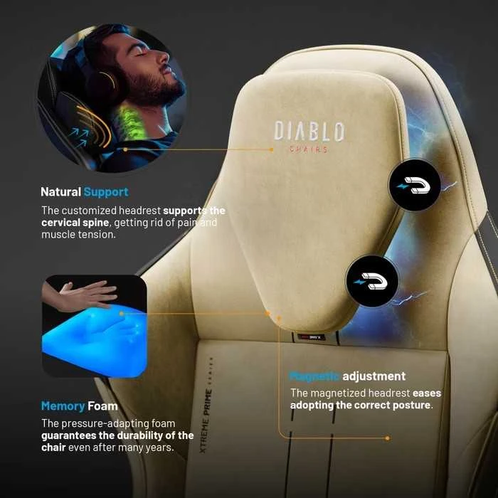 Diablo Chairs Diablo X-One Prime Normal Size - Broken Gold ergonominė kėdė