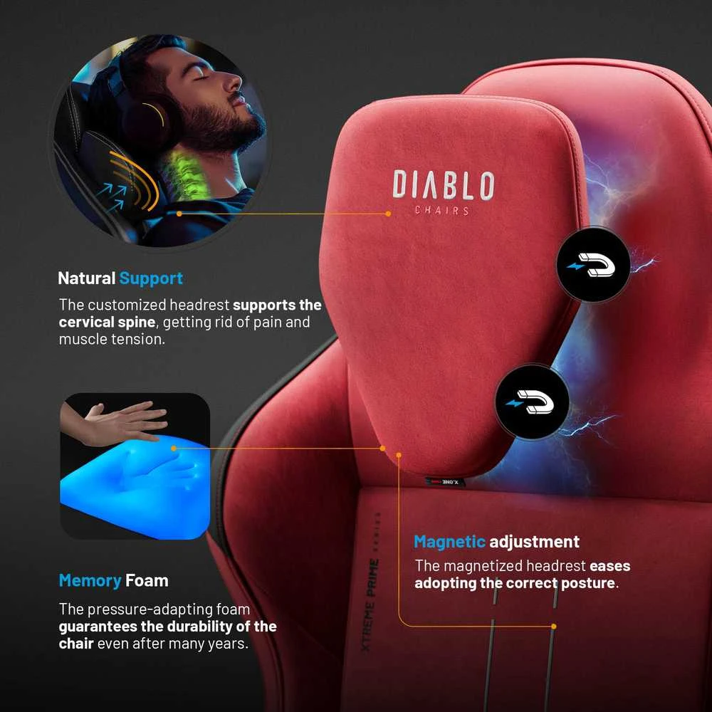Diablo Chairs Diablo X-One Prime Normal Size - Bloody Mary ergonominė kėdė