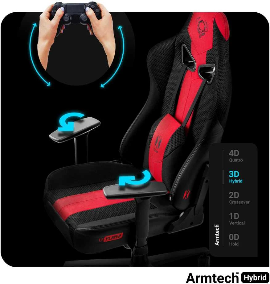 Žaidimų kėdė Diablo X-Player 2.0 Gaming Chair Normal, Juoda-raudona