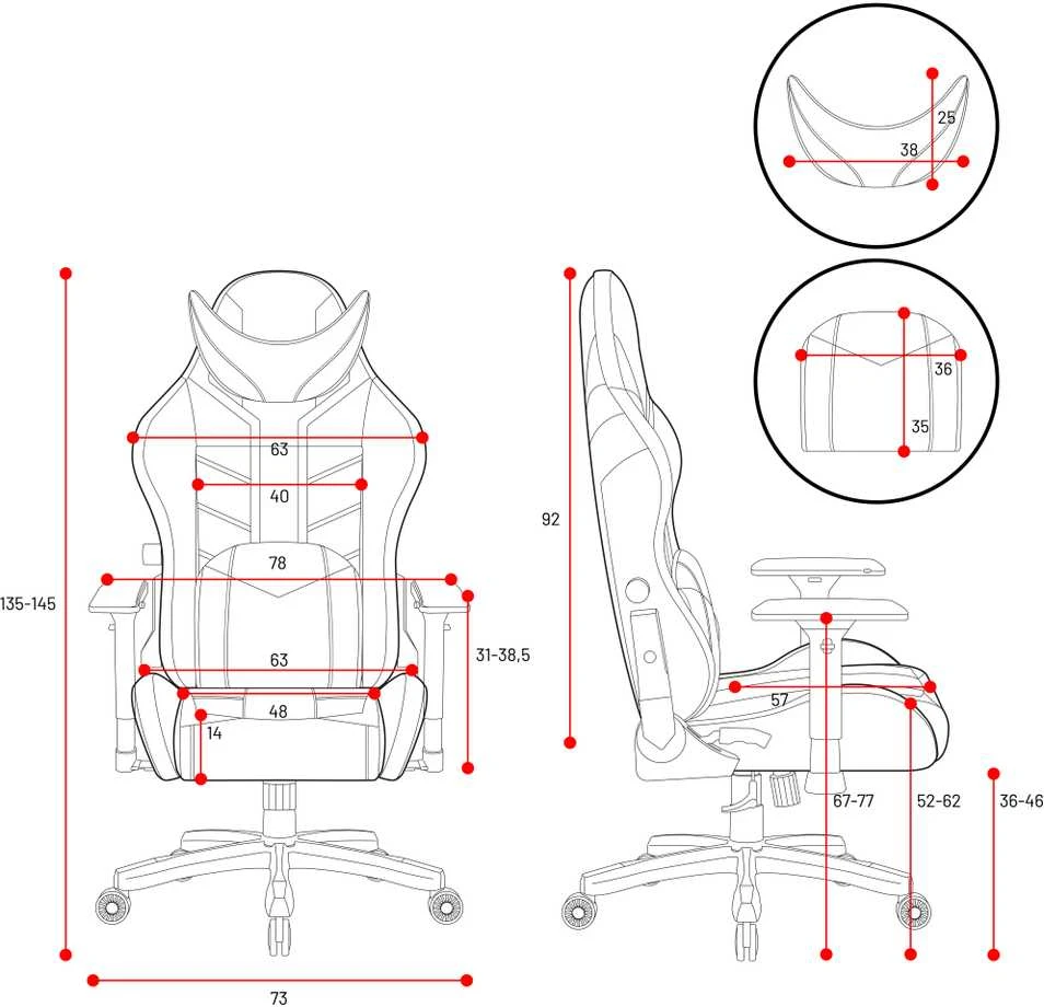 Diablo Chairs Diablo X-Ray 2.0 King Size Juodas-Baltas ergonominė kėdė