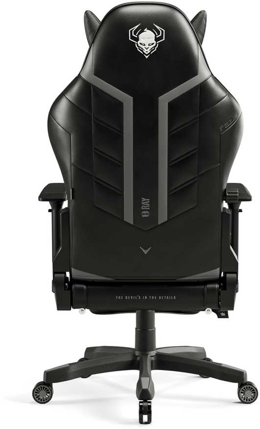 Diablo Chairs Diablo X-Ray 2.0 King Size Juodas-Pilkas ergonominė kėdė