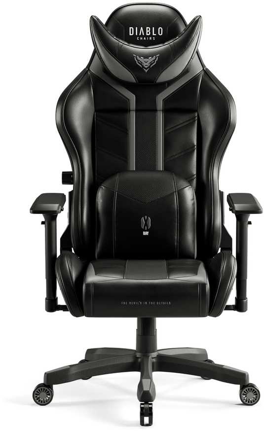 Diablo Chairs Diablo X-Ray 2.0 King Size Juodas-Pilkas ergonominė kėdė