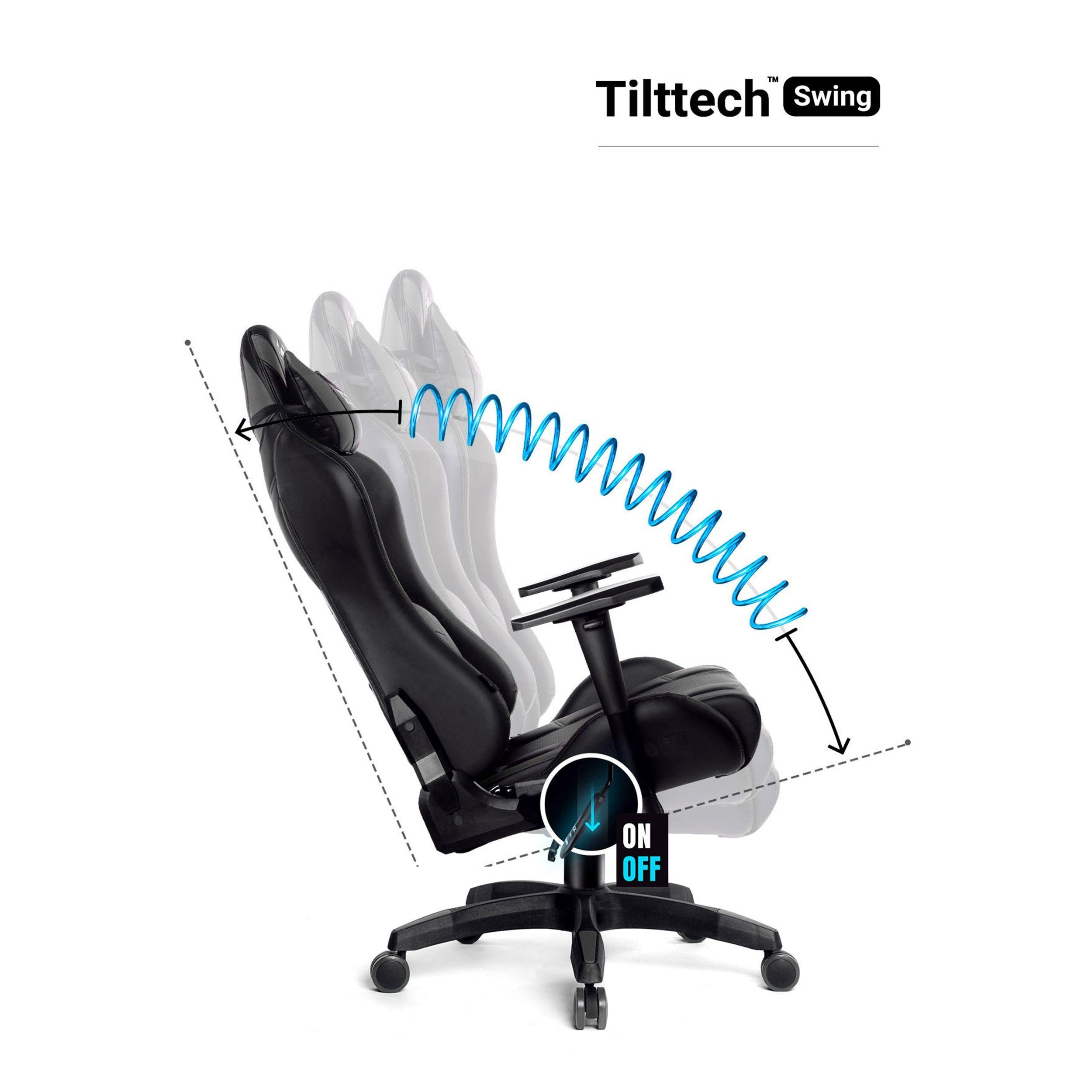 Diablo Chairs Diablo X-Ray 2.0 King Size Juodas-Pilkas ergonominė kėdė