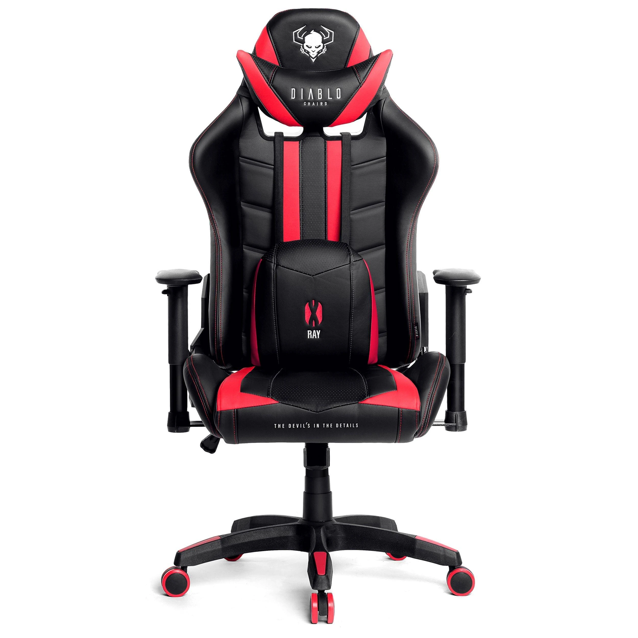 Diablo Chairs Diablo X-Ray 2.0 King Size Juodas-Raudona ergonominė kėdė