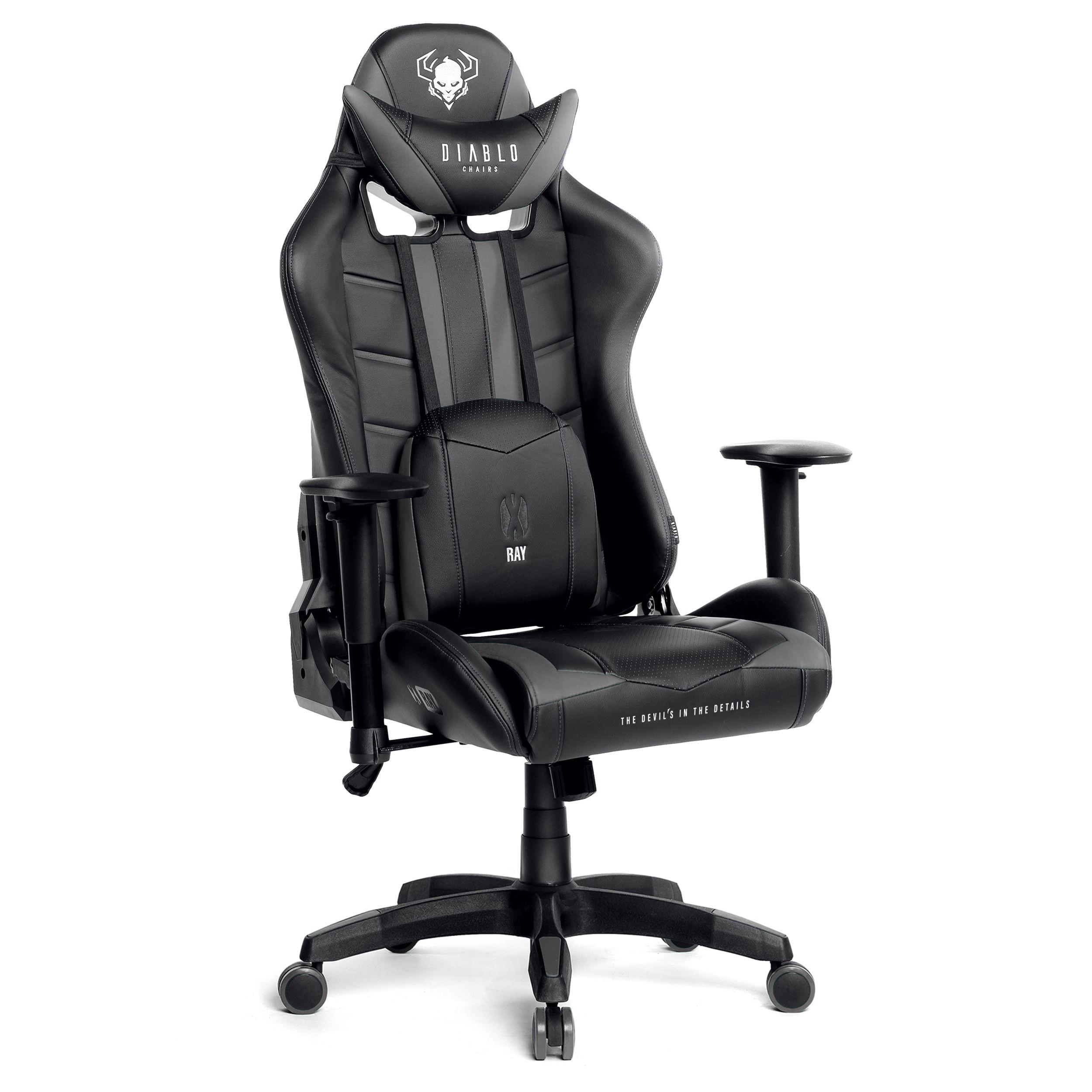 Diablo Chairs Diablo X-Ray 2.0 King Size Juodas-Pilkas ergonominė kėdė