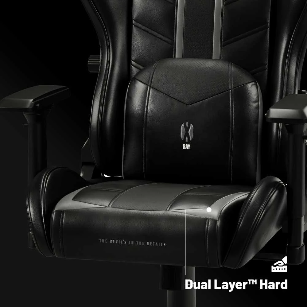 Diablo Chairs Diablo X-Ray 2.0 Normal Size Juodas-Pilkas ergonominė kėdė