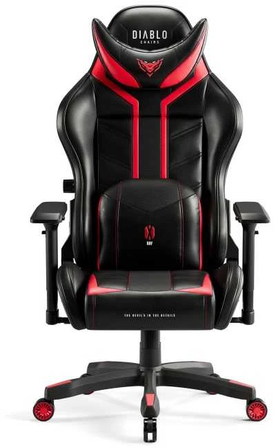 Diablo Chairs Diablo X-Ray 2.0 Normal Size Juodas-Raudona ergonominė kėdė
