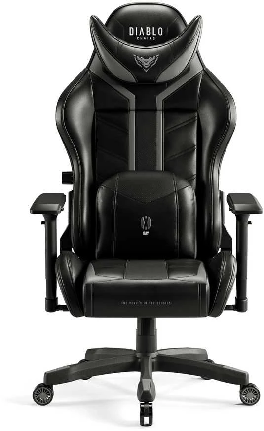 Diablo Chairs Diablo X-Ray 2.0 Normal Size Juodas-Pilkas ergonominė kėdė
