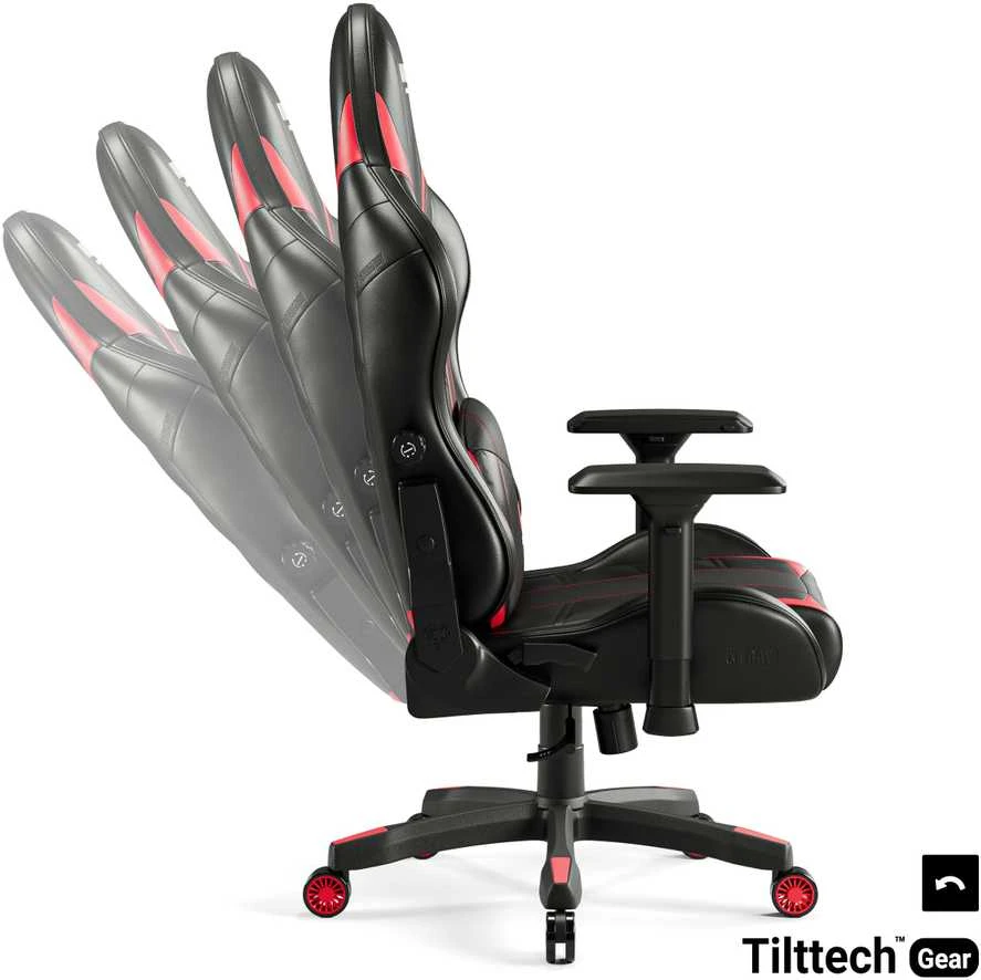 Diablo Chairs Diablo X-Ray 2.0 Normal Size Juodas-Raudona ergonominė kėdė