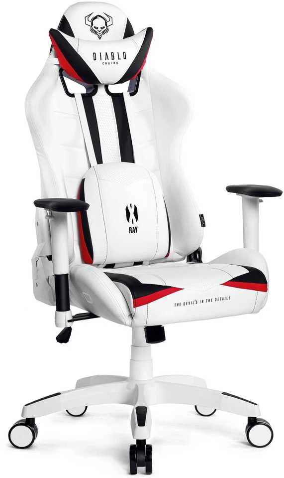 Diablo Chairs Diablo X-Ray 2.0 Normal Size Juodas-Baltas ergonominė kėdė