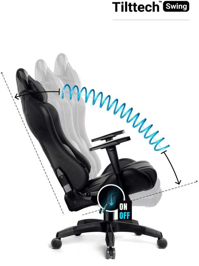 Diablo Chairs Diablo X-Ray 2.0 Normal Size Juodas-Pilkas ergonominė kėdė