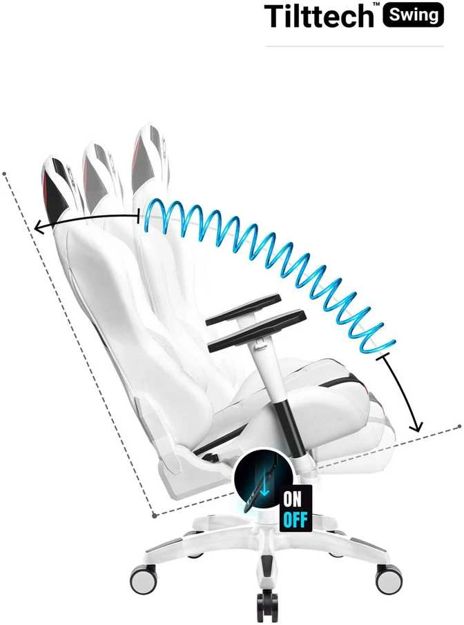 Diablo Chairs Diablo X-Ray 2.0 Normal Size Juodas-Baltas ergonominė kėdė