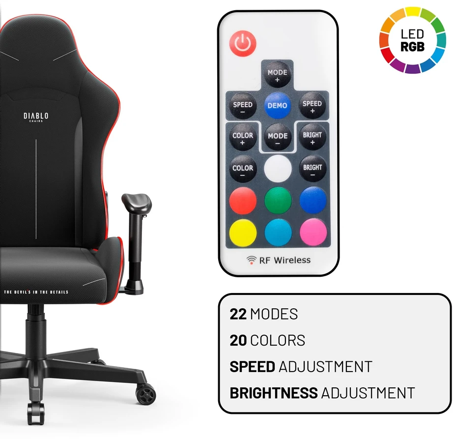 Diablo Chairs Diablo X-ST4RTER LED juoda