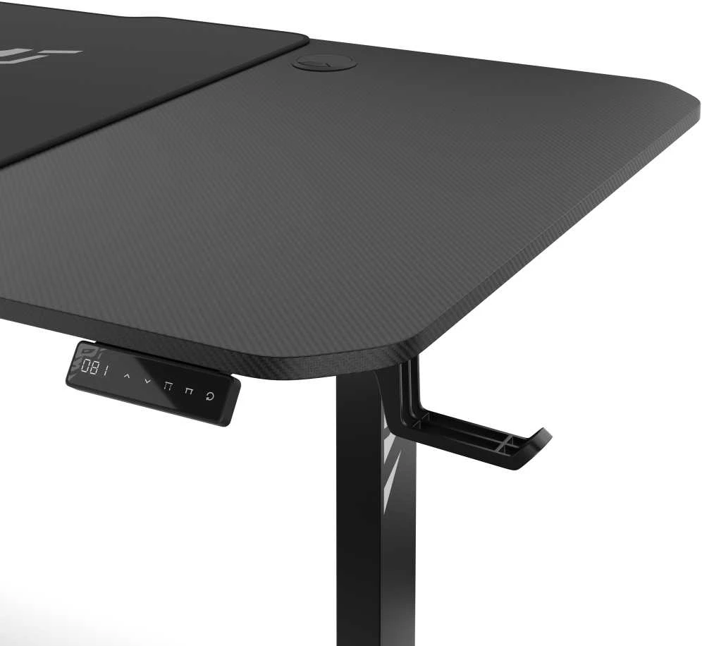 Diablo Chairs Diablo X-Tension 1400 Juodas elektra reguliuojamas Žaidimų Stalas | 1400 x 600 x 1170 mm