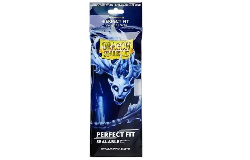 Dragon Shield Japanese Size Perfect Fit Sealable Inner Sleeves - Clear (100 Vnt)