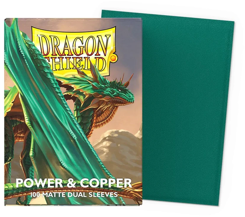 Dragon Shield Sleeves - Matte Standard size - Power & Copper (100 Sleeves)