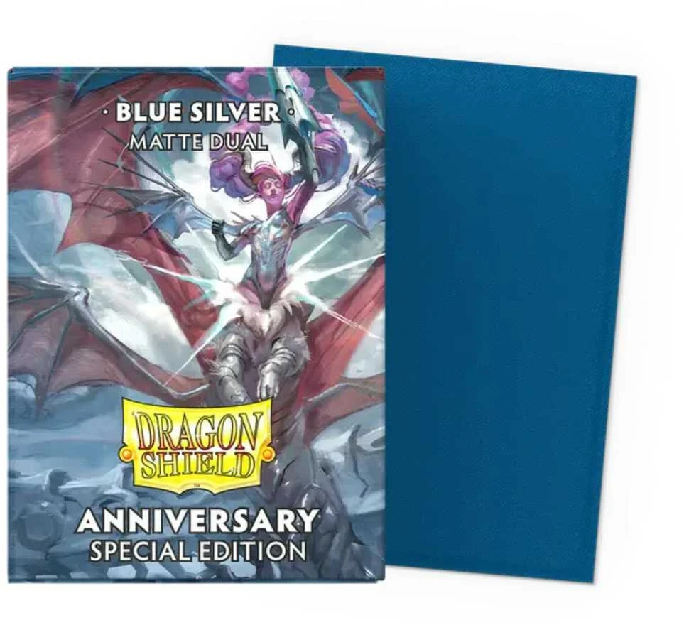 Dragon Shield Standard Matte Dual Sleeves Special Edition - Mėlyna Sidabrinis (100 Sleeves)