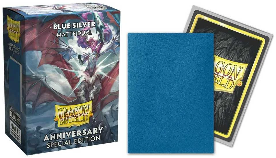Dragon Shield Standard Matte Dual Sleeves Special Edition - Mėlyna Sidabrinis (100 Sleeves)