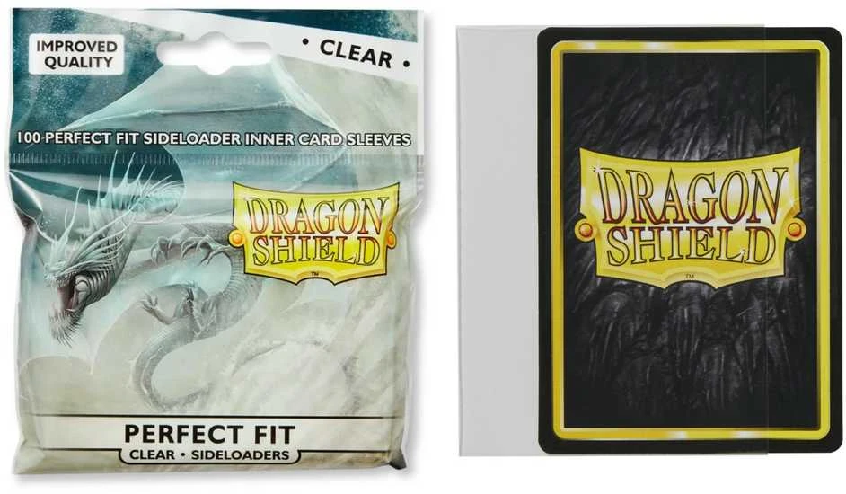 Dragon Shield Standard Perfect Fit Sideloading Sleeves – Clear/Clear (100 vnt)