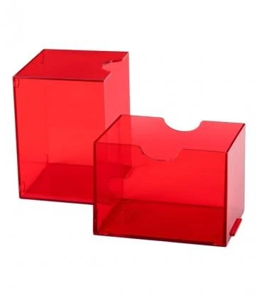 Dragon Shield Strongbox Box - Clear Raudona