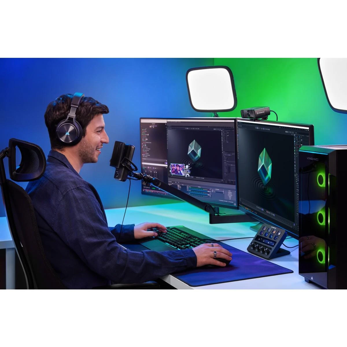 Corsair ELGATO Stream Deck +, Juodos spalvos