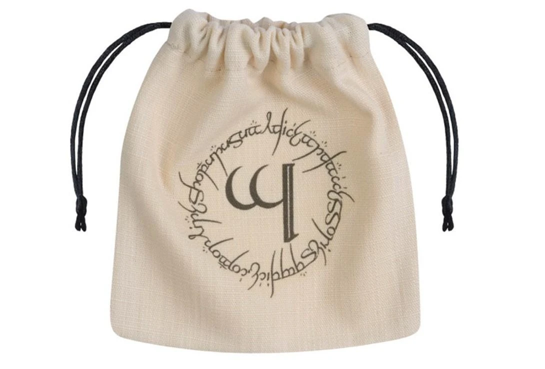 Q Workshop Elvish rusvai gelsvas & Juodas Dice Bag