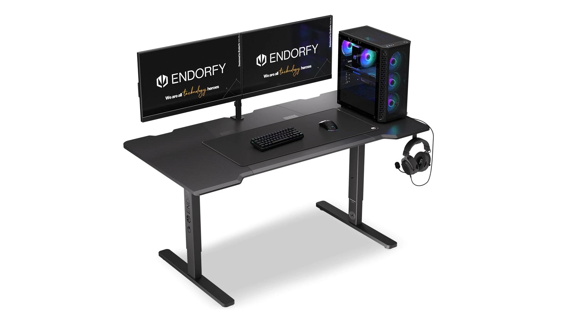 Endorfy Atlas L reguliuojamas žaidimų stalas | 720-800 x 780 x 1500 mm