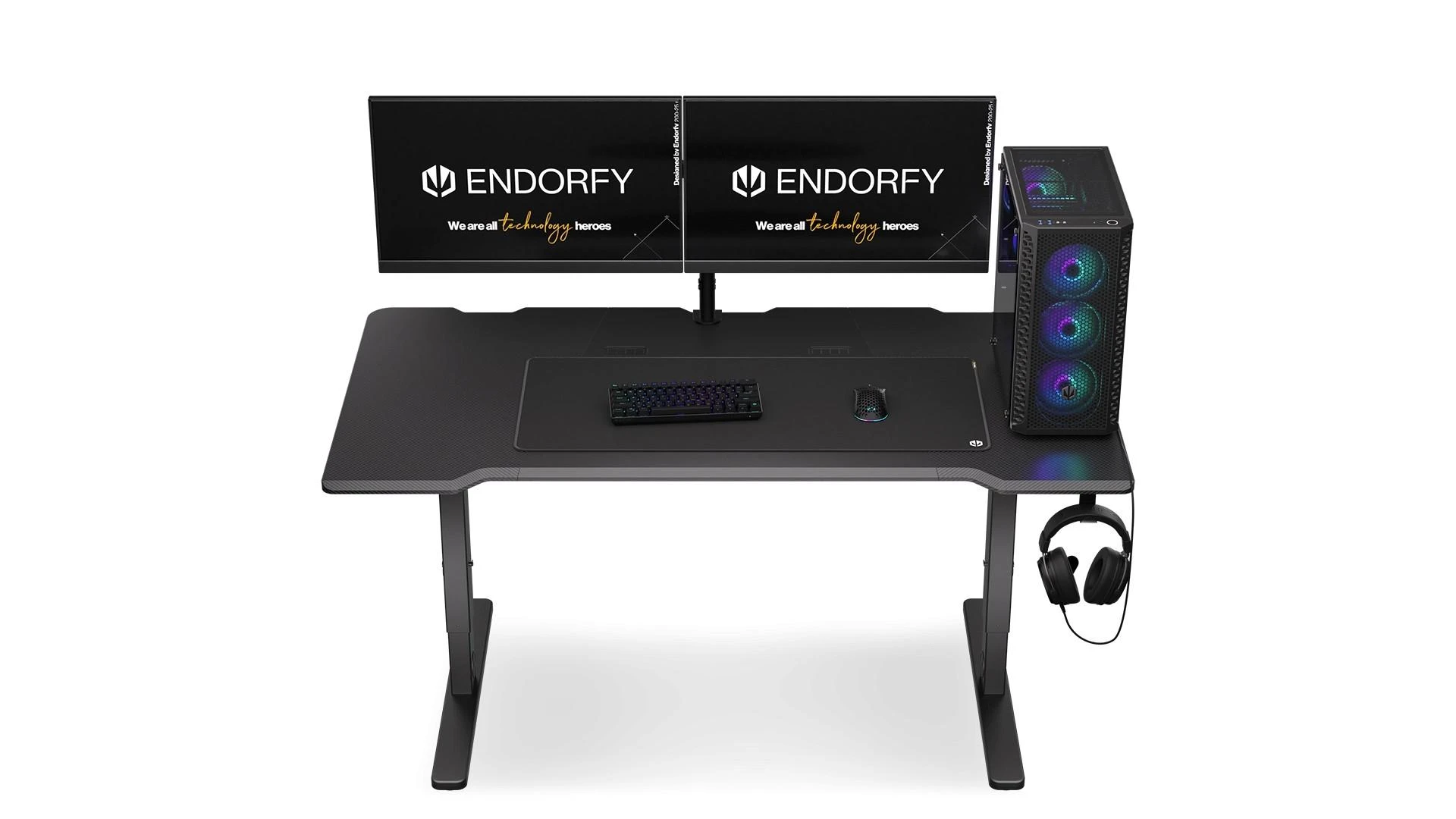 Endorfy Atlas L reguliuojamas žaidimų stalas | 720-800 x 780 x 1500 mm
