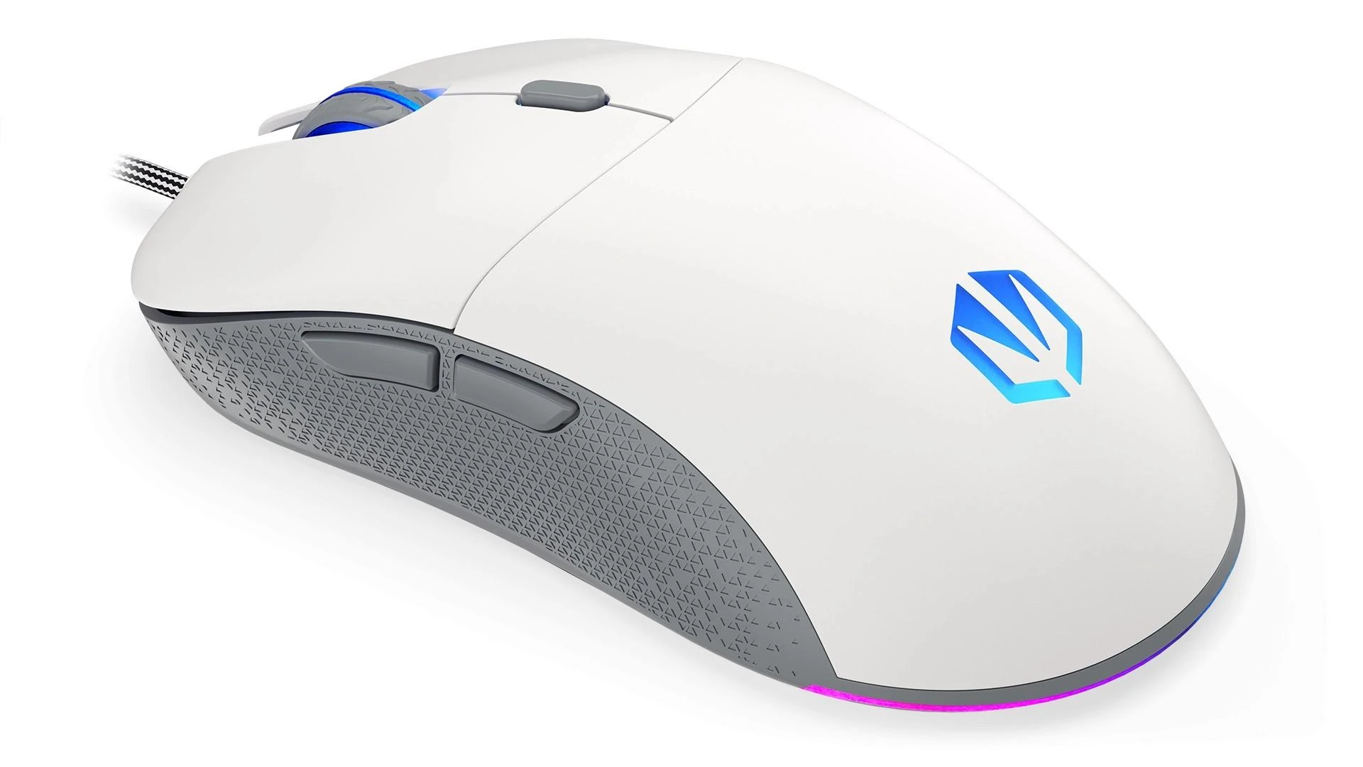 Endorfy GEM Plus balta pelė su laidu | 19000 DPI