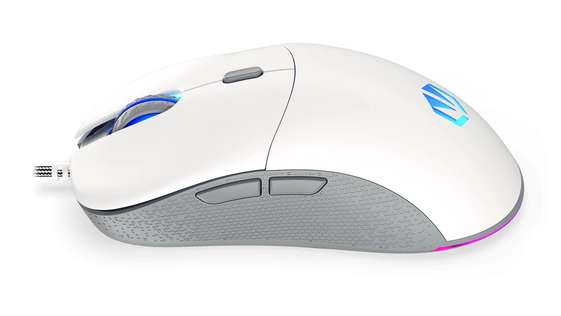 Endorfy GEM Plus balta pelė su laidu | 19000 DPI