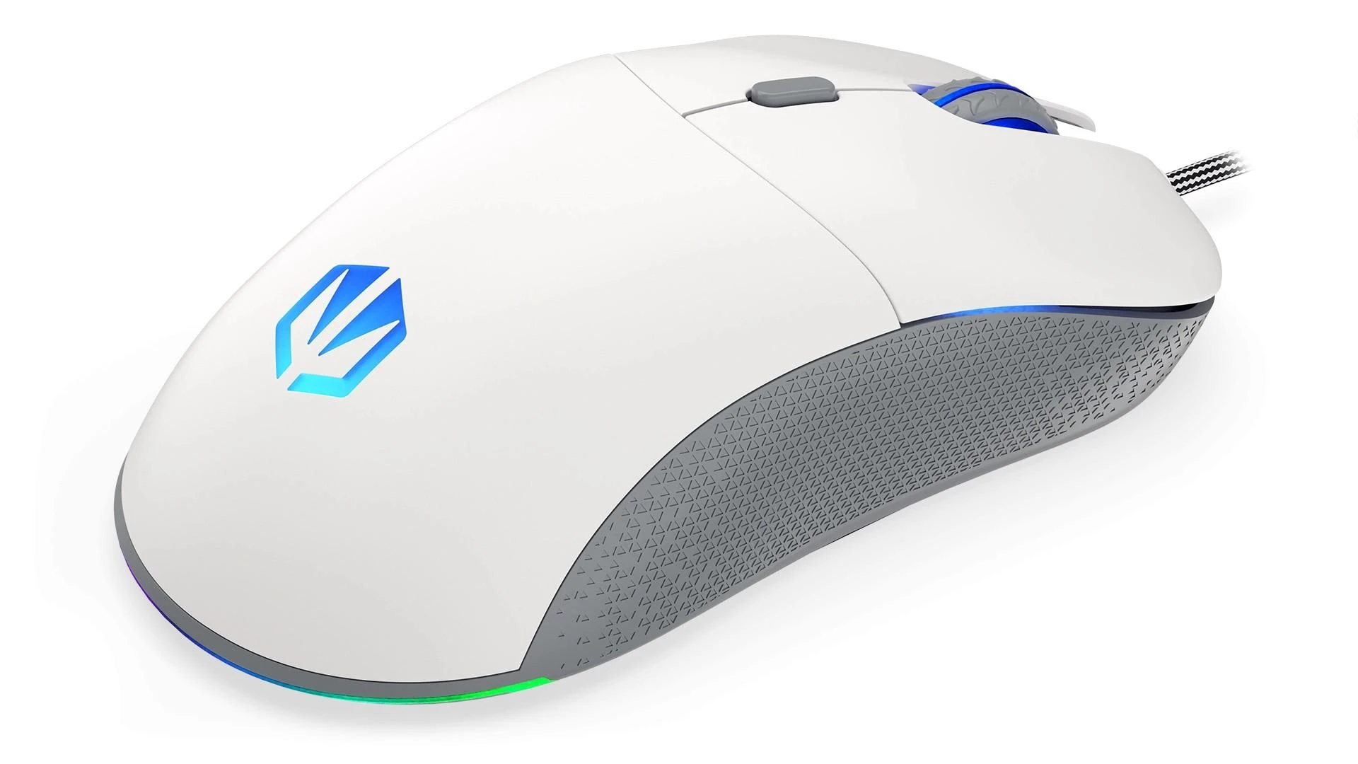 Endorfy GEM Plus balta pelė su laidu | 19000 DPI