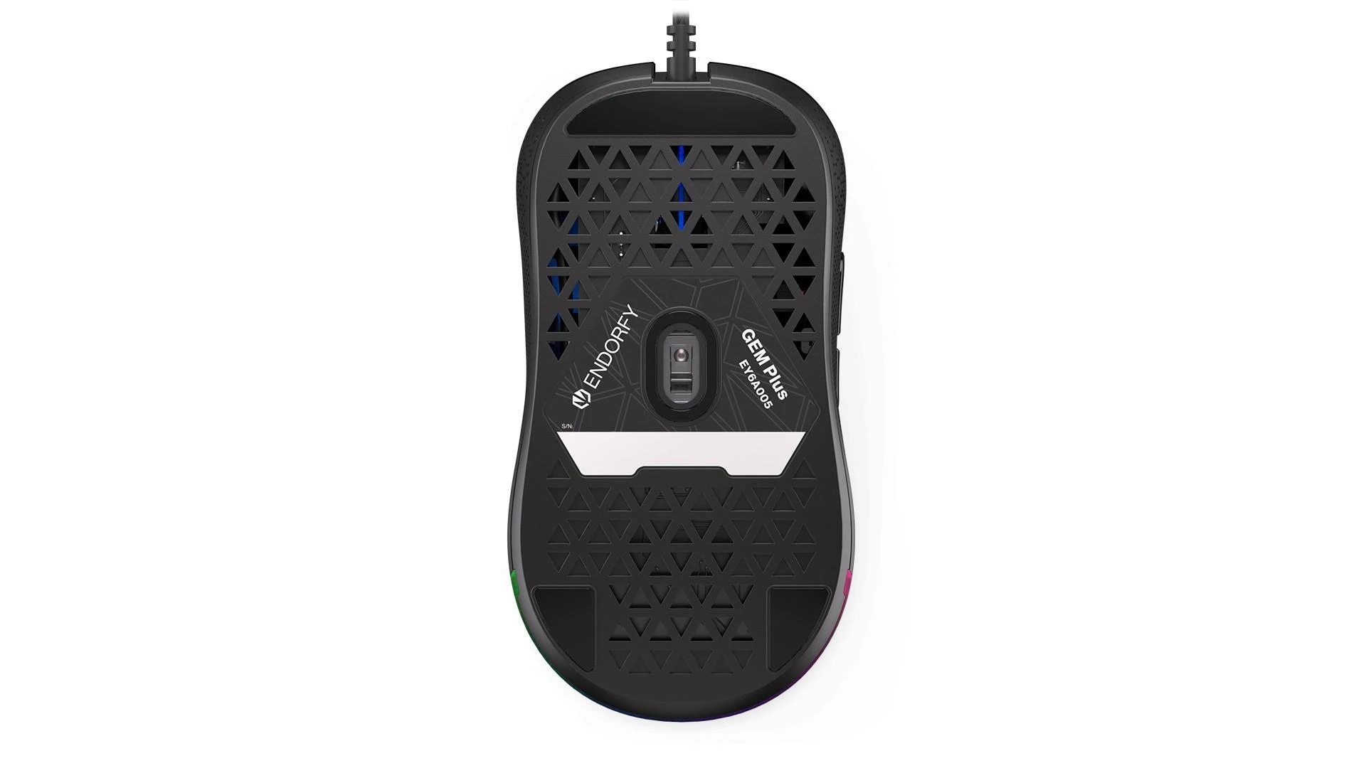 Endorfy GEM Plus juoda pelė su laidu | 19000 DPI