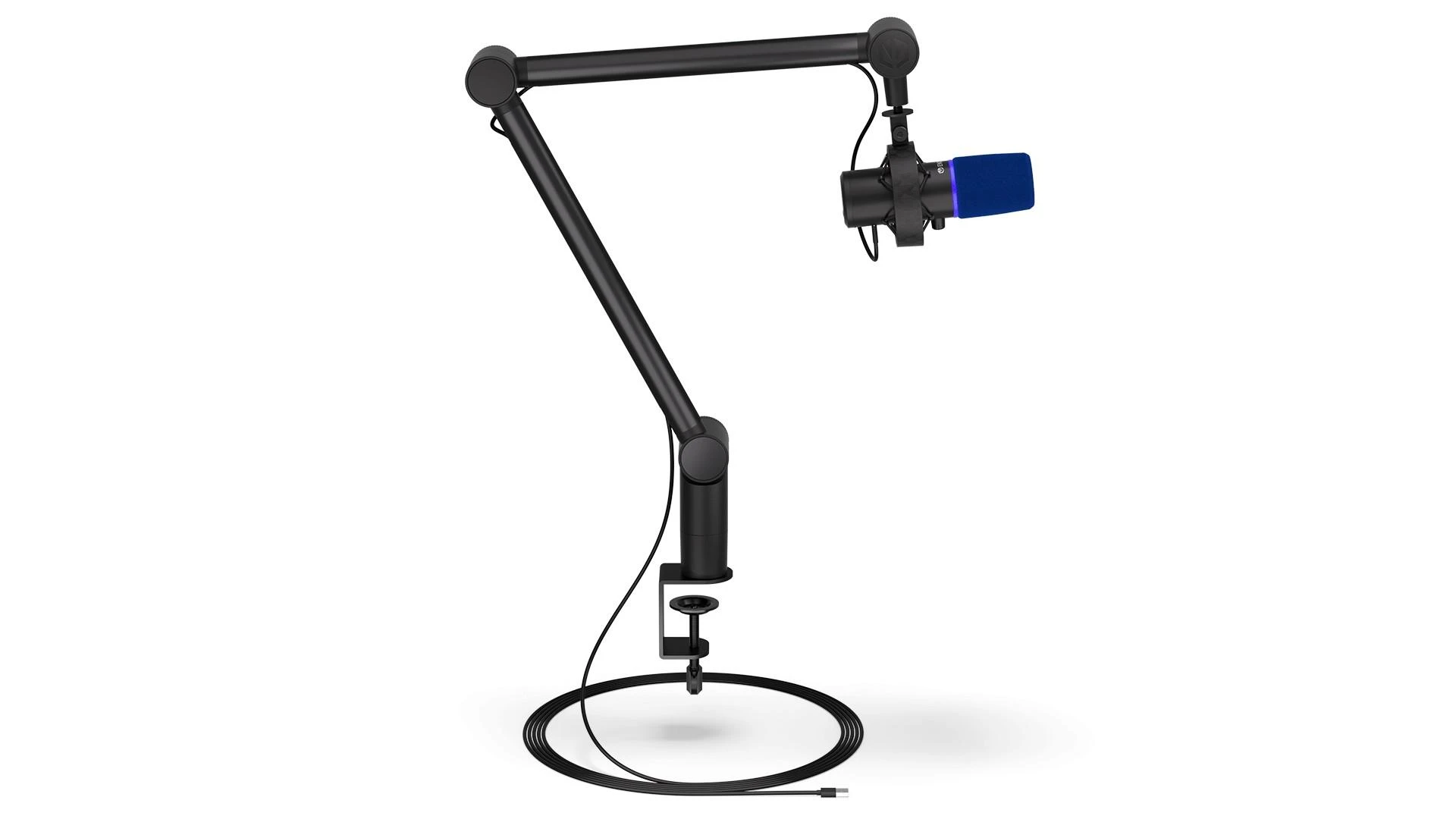 Endorfy Solum Broadcast juodas kondensatorinis mikrofonas su laidu + laikiklis | USB