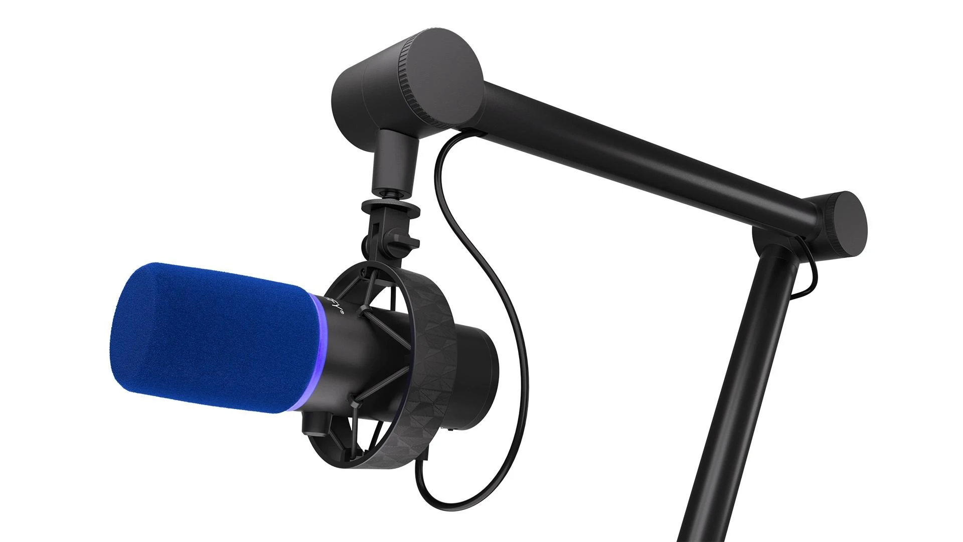 Endorfy Solum Broadcast juodas kondensatorinis mikrofonas su laidu + laikiklis | USB