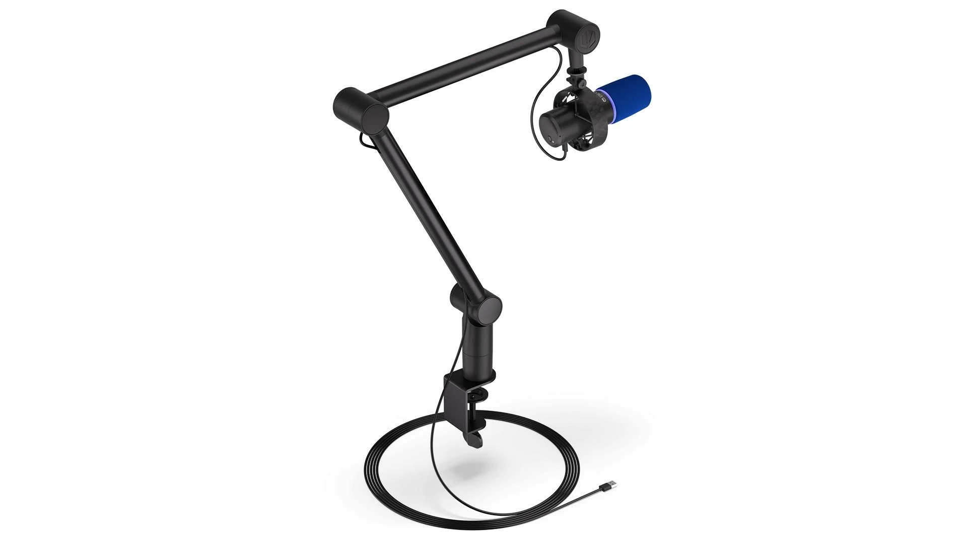 Endorfy Solum Broadcast juodas kondensatorinis mikrofonas su laidu + laikiklis | USB