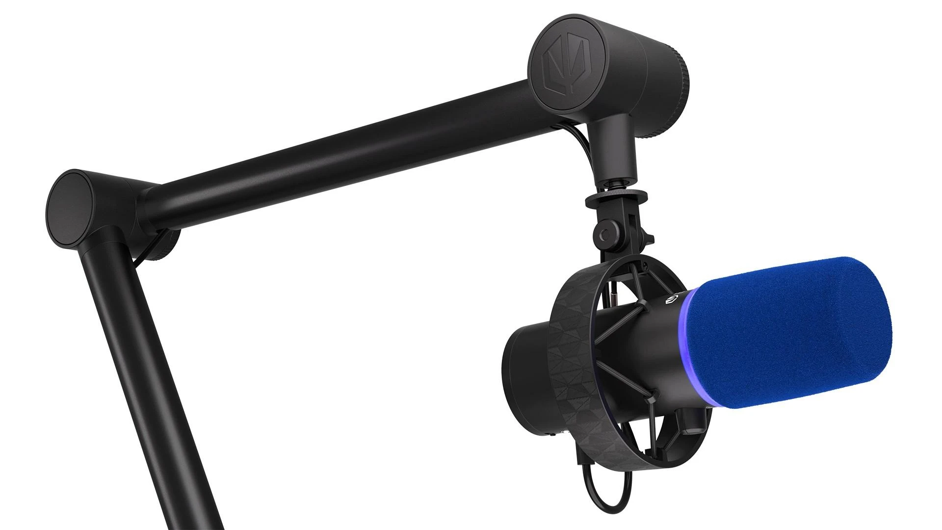Endorfy Solum Broadcast juodas kondensatorinis mikrofonas su laidu + laikiklis | USB