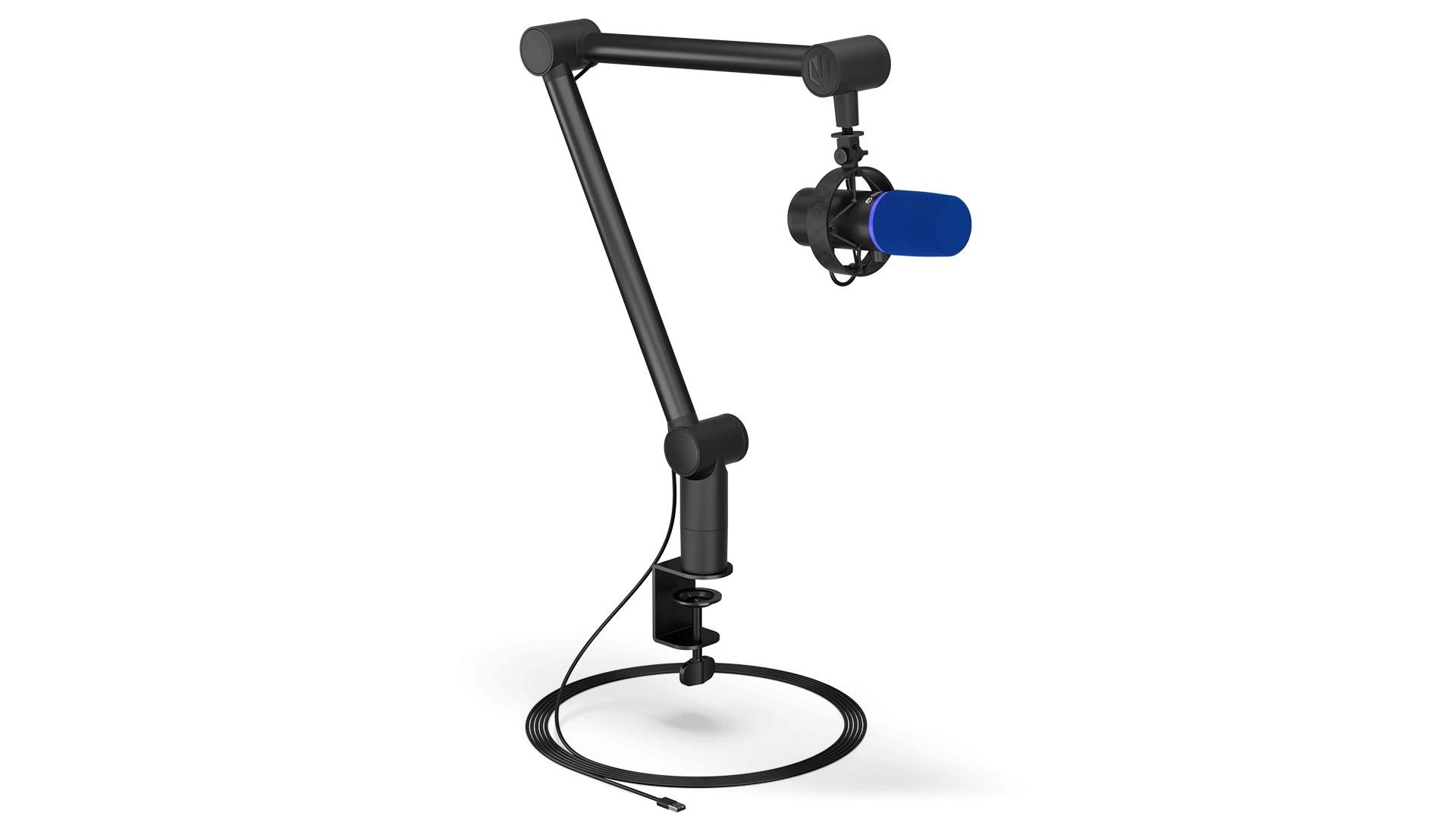 Endorfy Solum Broadcast juodas kondensatorinis mikrofonas su laidu + laikiklis | USB