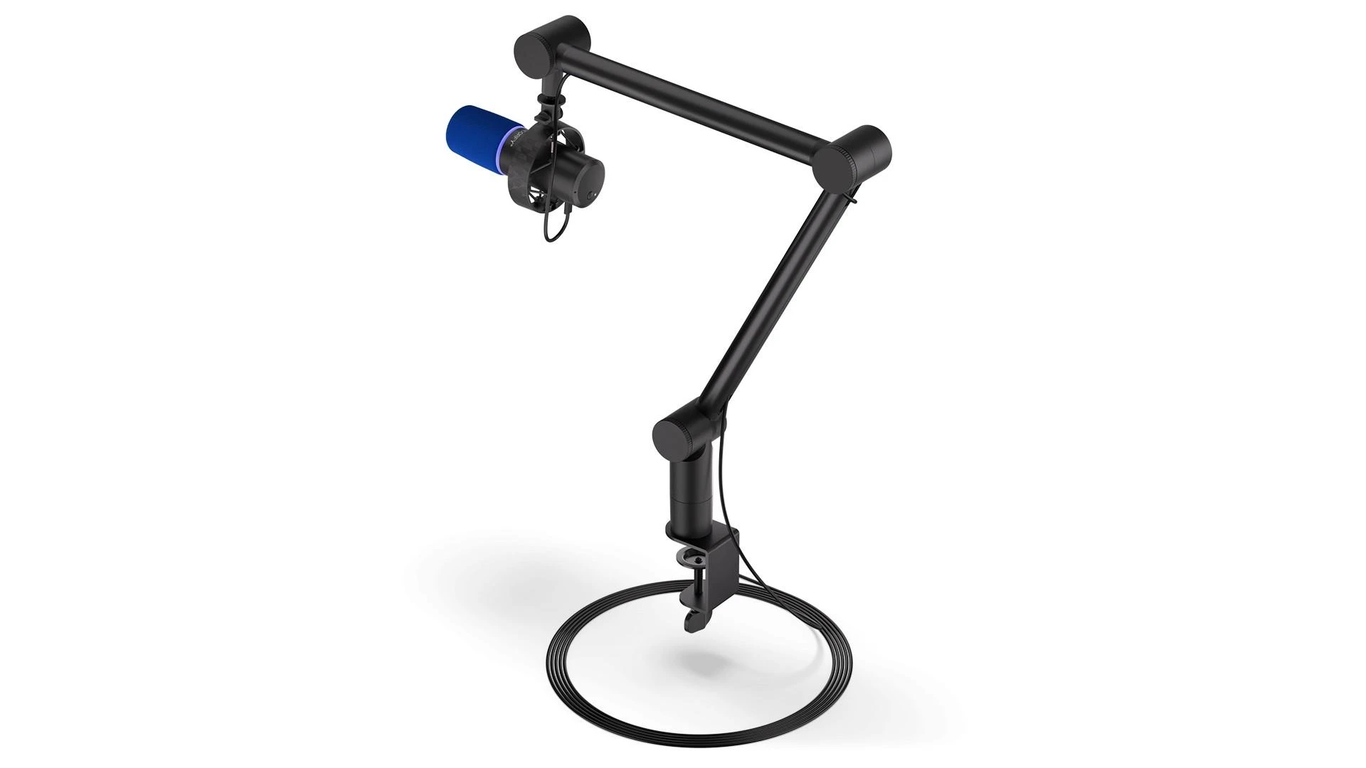 Endorfy Solum Broadcast juodas kondensatorinis mikrofonas su laidu + laikiklis | USB
