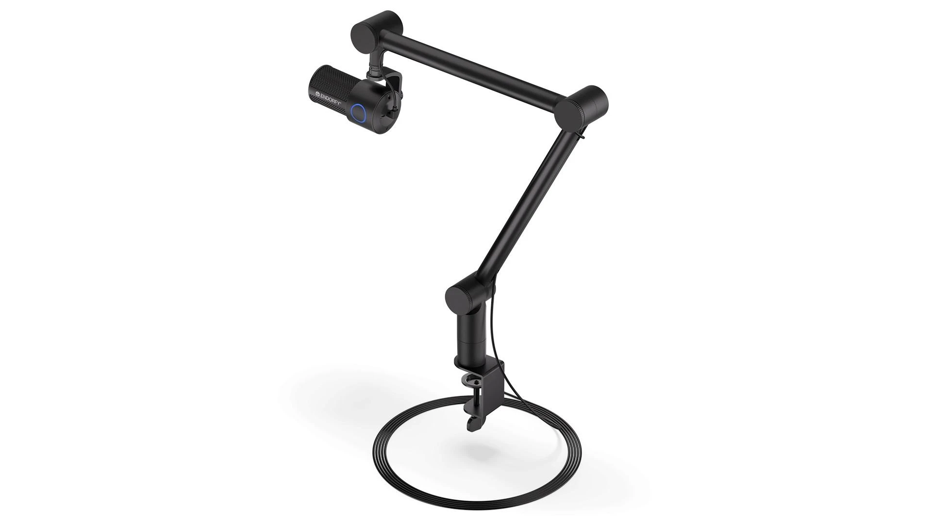 Endorfy Solum Studio juodas kondensatorinis mikrofonas su laidu + laikiklis | USB