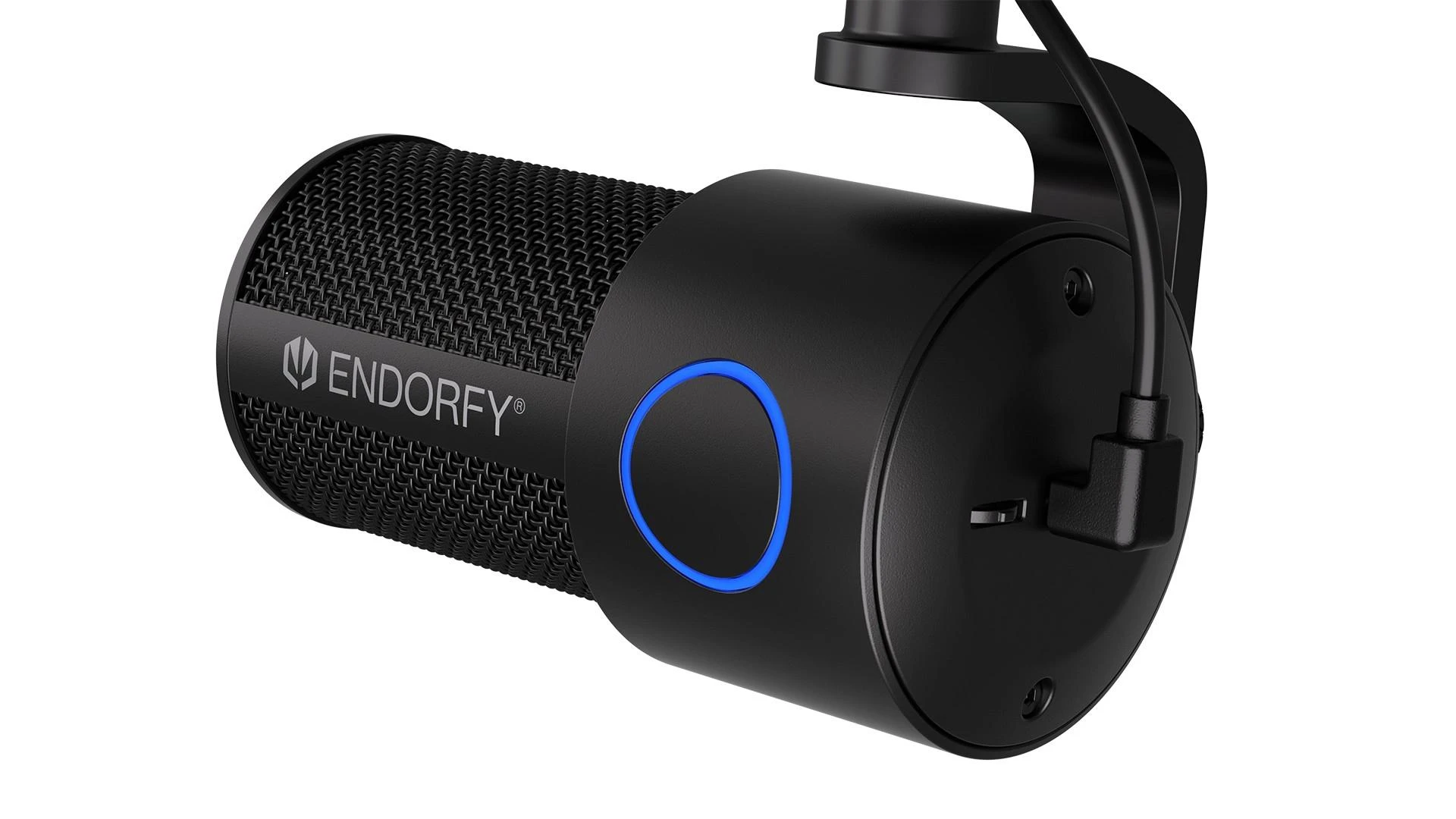 Endorfy Solum Studio juodas kondensatorinis mikrofonas su laidu + laikiklis | USB