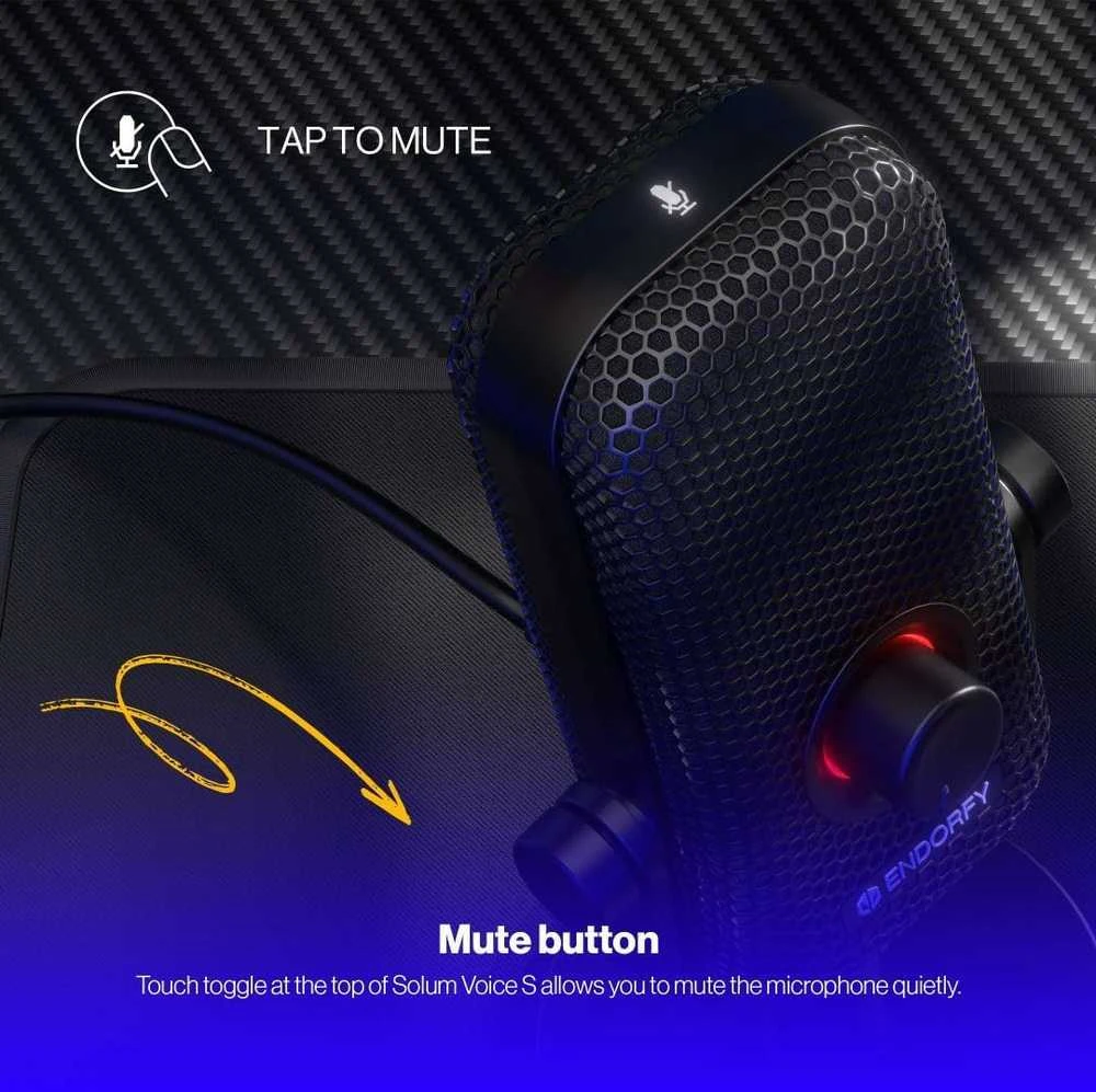 ENDORFY Solum Voice S Streaming juodas kondensatorinis mikrofonas |USB